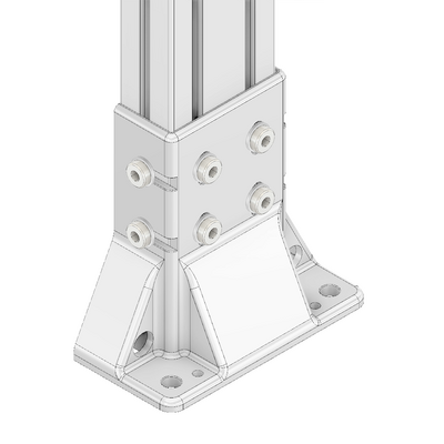 33-45903S-1SS MODULAR SOLUTIONS MOUNTING FOOT 3 SIDED FOR 45MM X 90MM STAINLESS STEEL HARDWARE PARTICALLY ENCLOSED